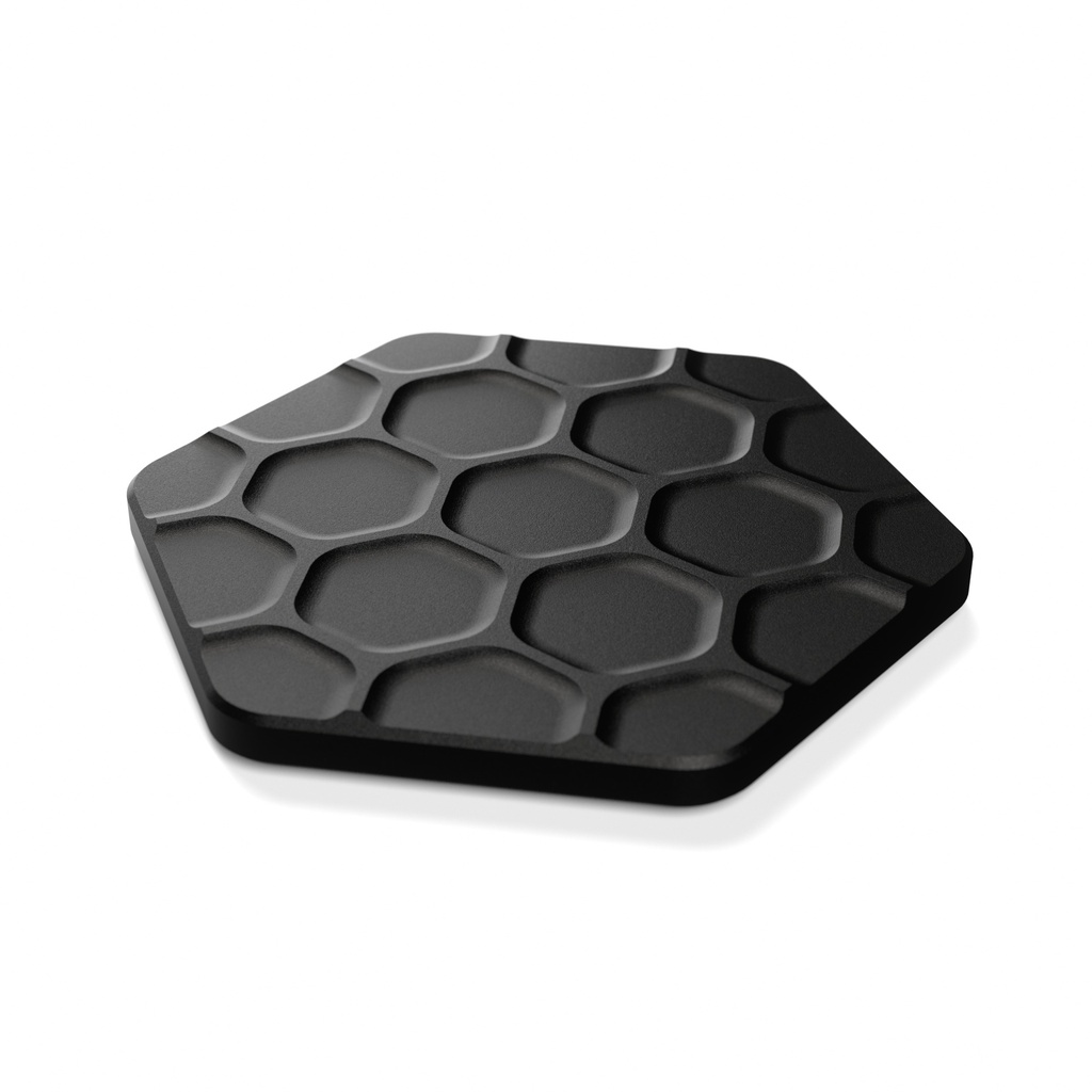 pura-6 Drink Coaster - Aluminium Black/PEEK