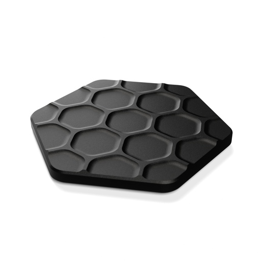 [P6-HG-AL-HACM-B-P] pura-6 Drink Coaster - Aluminium Black/PEEK